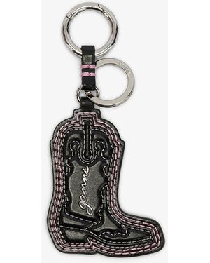 Ganni Western Boot Keyring - Pink