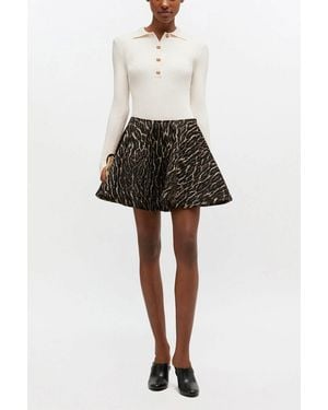Ganni Metallic Cloque Circle Skirt - Multicolour