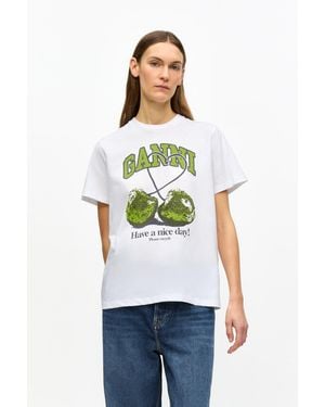 Ganni Cherry Relaxed T-Shirt - Multicolor
