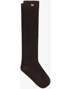 Ganni Logo-Detail Socks - Black