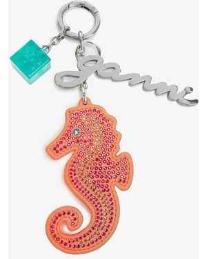 Ganni Seahorse Charm - Red