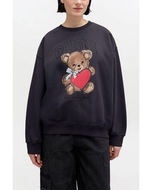 Ganni Bear Sweatshirt - Blue