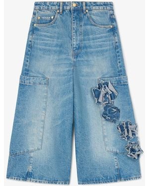 Ganni Baggy Cropped Jeans - Blue