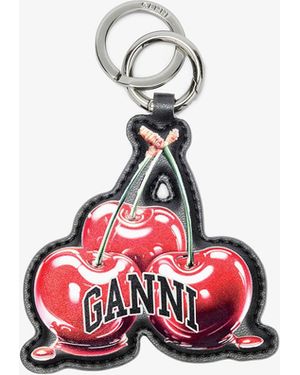 Ganni Joy Cherry Keyring - Red