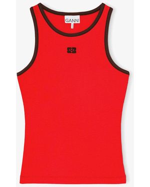 Ganni Tank Top - Red