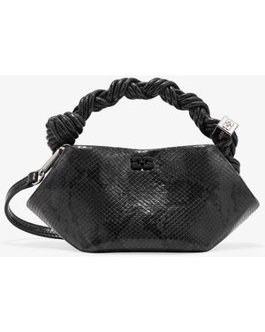 Ganni Snake Mini Bou Bag - Black