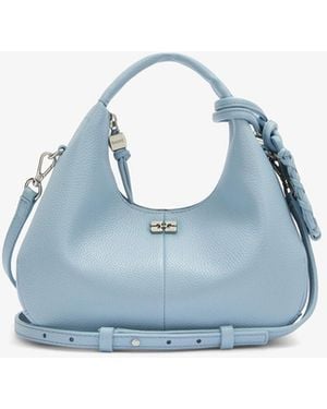 Ganni Mini Hobo Bag In - Blue