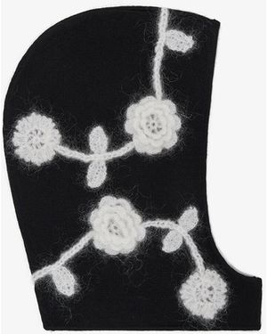 Ganni Flower Balaclava - Black