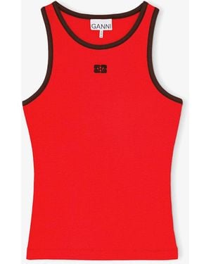 Ganni Tank Top - Red
