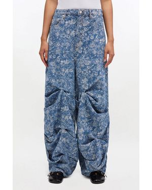 Ganni Draped Jeans - Blue