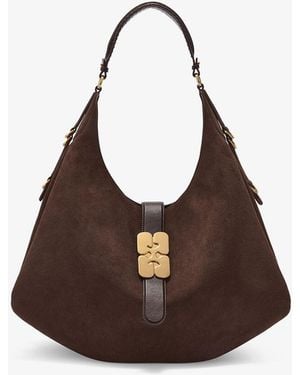 Ganni Large Kat Bag - Brown