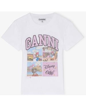 Ganni Daisy Duck Baby Fit T-Shirt - White