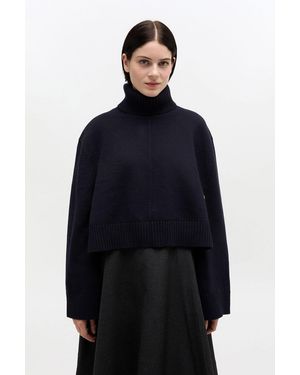 Ganni Wool Turtleneck Jumper - Blue