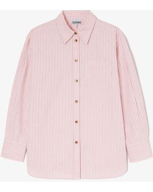 Ganni Stripe Shirt - Pink
