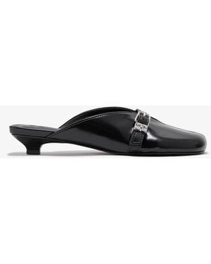 Ganni Sue Kitten Heel Mules - White
