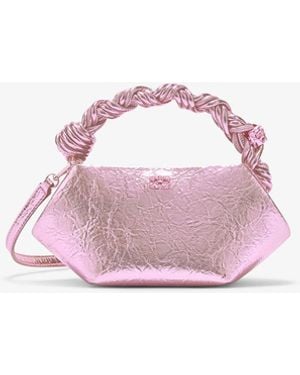 Ganni Metallic Mini Bou Bag - Pink