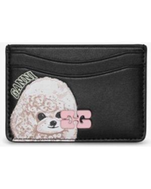 Ganni Poodle Bou Card Holder - White