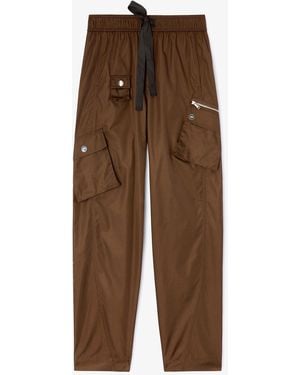 Ganni Duchesse Nylon Trousers - Brown