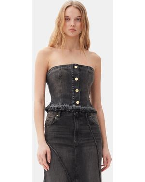 Ganni Denim Top - Black