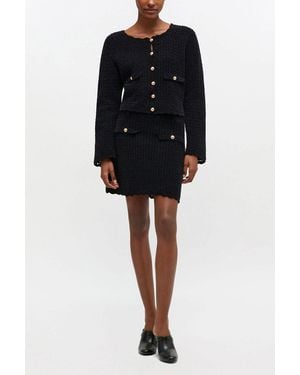 Ganni Crochet Mini Skirt - Black