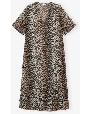 Ganni Chiffon Maxi Dress - Multicolour