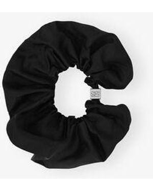 Ganni Duchesse Nylon Scrunchie - Black