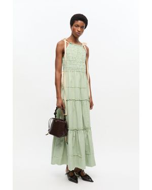 Ganni Croco Bou Bucket Bag - Green