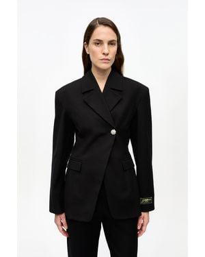 Ganni Heavy Cotton Tailoring Blazer - Black