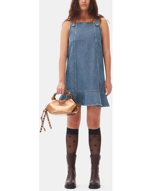 Ganni Blue Denim Mini Dress
