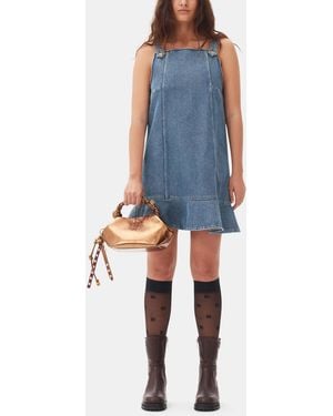 Ganni Blue Denim Mini Dress