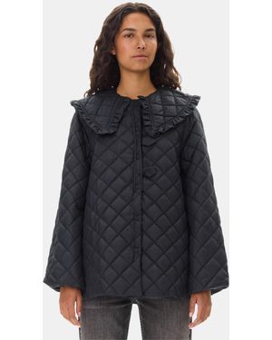 Ganni Ripstop Quilt Jacket - Black