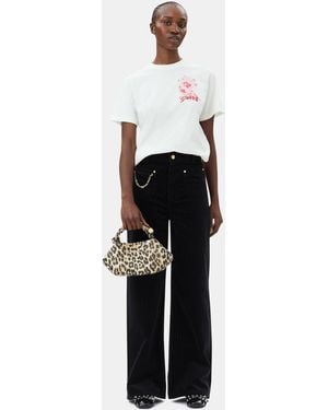 Ganni Corduroy Magny Pants - White