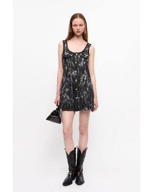 Ganni Denim Mini Dress - Black
