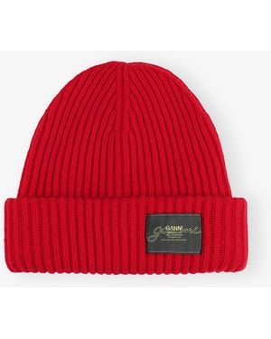 Ganni Structured Rib Beanie