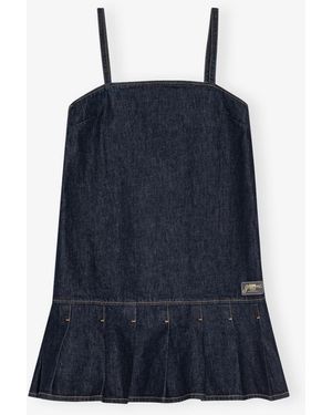 Ganni Tint Denim Mini Dress in Blue | Lyst