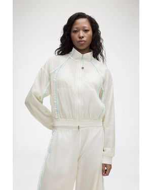 Ganni X Lululemon Ruffle-Trim Textured Jacket - White