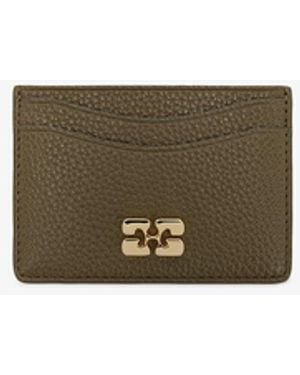 Ganni Bou Card Holder In - Green