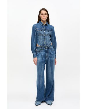 Ganni Pleated Jeans - Blue