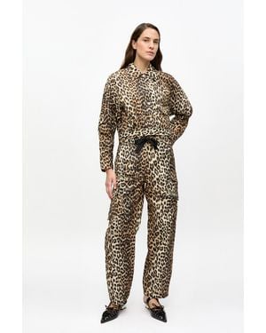 Ganni Duchesse Nylon Cargo Trousers - Multicolour