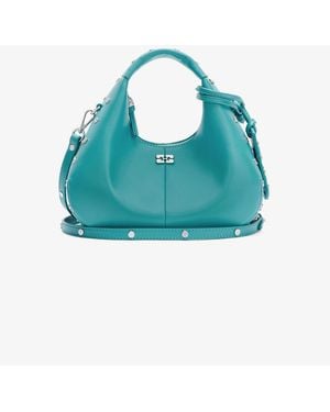Ganni Mini Hobo Bag Studs - Blue