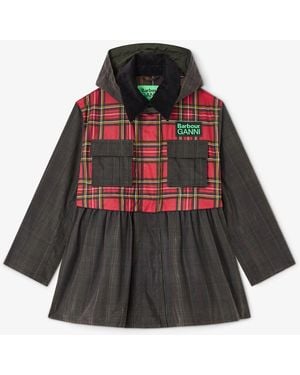 Ganni X Barbour Peplum Wax Jacket - Red