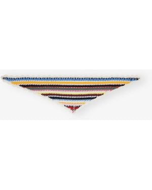 Ganni Cotton Crochet Scarf - Multicolor