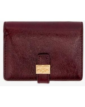 Ganni Sue Slim Card Holder In - White
