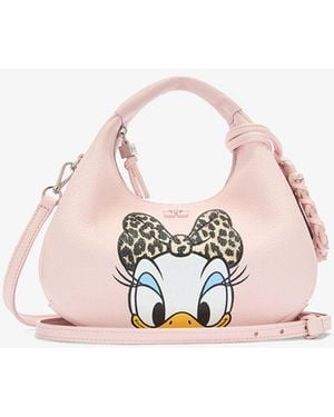 Ganni Daisy Duck Mini Hobo Bag In - Pink