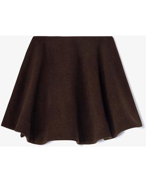 Ganni Peacoat Wool Circle Skirt - Multicolour