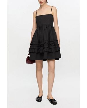 Ganni Mini Frill Dress - Black