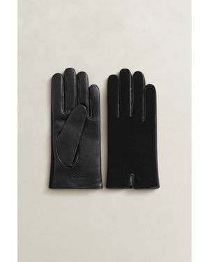 GANT Leather Suede Gloves - Black