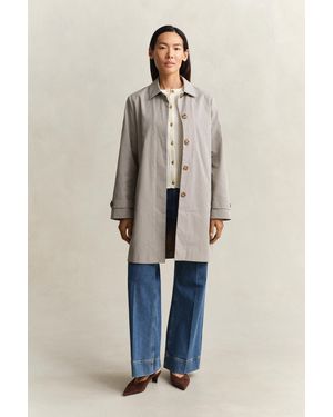 GANT Checked Car Coat - Natural
