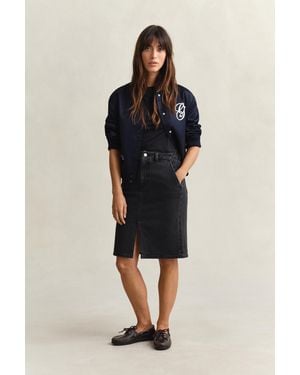 GANT Denim Pencil Skirt Worn In - Blue