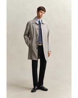 GANT Cotton Blend Car Coat - Natural